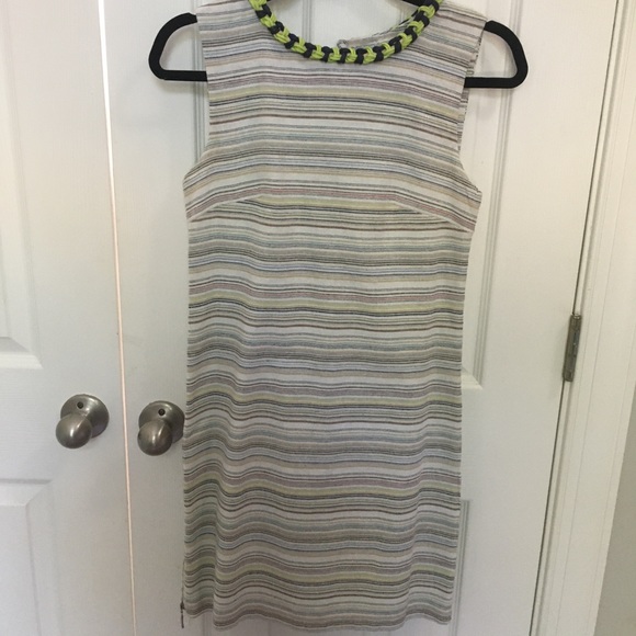 Ara zip side stripe dress with rope neck detail - Picture 2 of 5